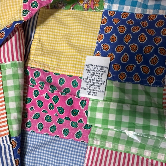 Polo Ralph Lauren patchwork pastel mixed print Button Down shirt Medium preppy - Picture 7 of 8